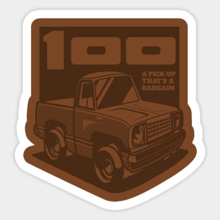 Bright Tan Poly - D-100 (1978 - White-Based - Ghost) Sticker